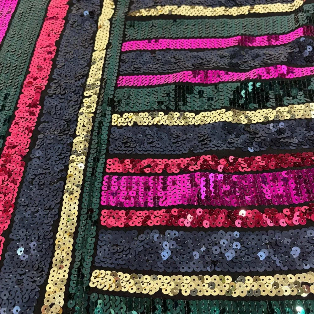 NWOT Express Tops party club festival Multicolored Sequined Cami lined Size S